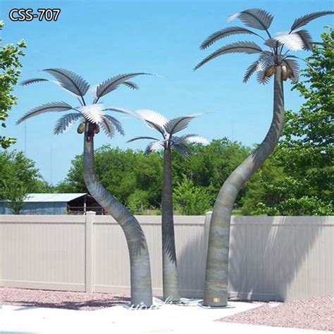 sheet metal palm trees|metal palm trees for yard.